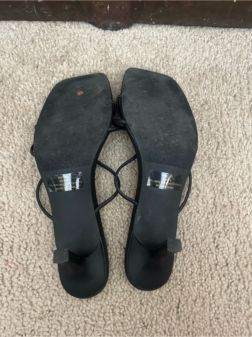 Dv By Dolce Vita Black Strappy Square-Toe Kitten Heal — image 4 of 5